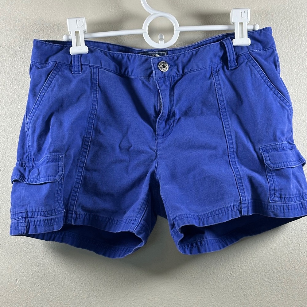 The North Face Womens Royal Blue Cargo Shorts Size 10 Regular Cotton Stretch